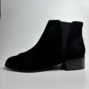 Vaneli Talita Suede Heeled Chelsea Ankle Boots in Black